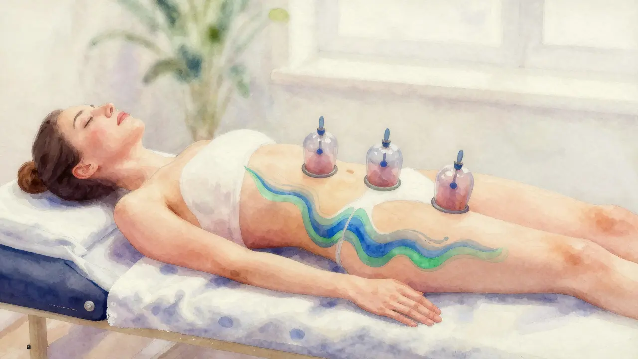 Abstraktné lymfatické vlny pri vakuumovej terapii