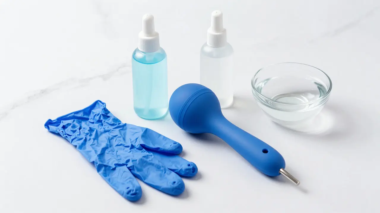 Kvalitný lubrikant a ergonomická pomôcka na čistom povrchu pre hygienu